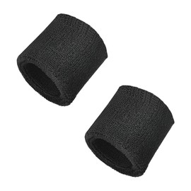 Pack of 2 Sweatband Wrists, Sweatbands Wrist Absorbent, Sweatband Sports Sweatband Bracelet Soft Cotton for Football Basketball Tennis Gymnastics Sports Sweatbands for Men and Women
