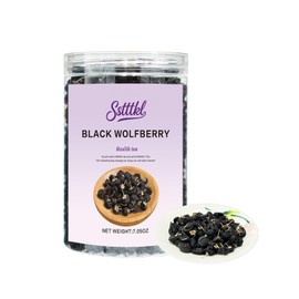 Black Goji Berry Tea 7.05oz/200g - Premium Dark Wolfberries for Steeping Hot/Cold Tea, Wild-Harvested, Caffeine-Free, Nutrient-Rich Superfruit