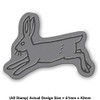 'Running Hare' Rubber Stamp - Unmounted Design for Crafting &