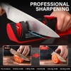 HZXOKE Knife Sharpener, 4-in-1 Kitchen Knife Sharpener, 6 Adjustable Sharpening