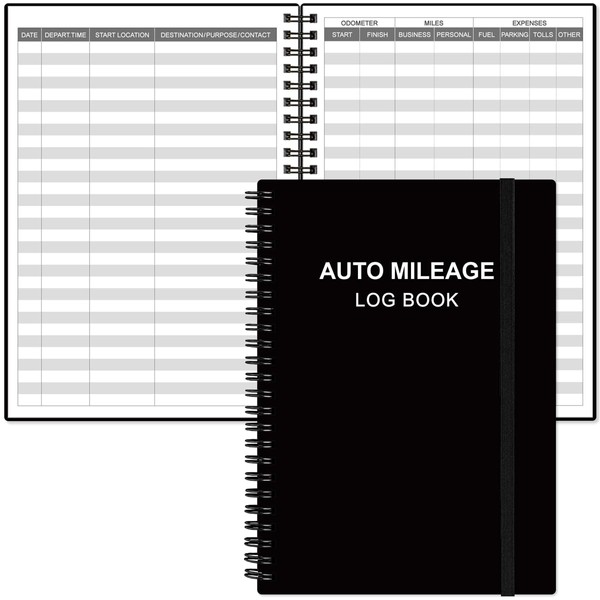 Auto Mileage Log Book – Vehicle Maintenance Log Book, Miles