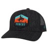 HOOEY Men's Punchy Patch Logo Mesh Trucker Cap Black One