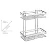 Wenko Premium 20410100 Wall-Mounted Shelving unit with 2 Shelves Stainless