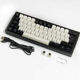 ZIFRIEND AG61 60% Layout Mini Gaming Mechanical Keyboard Wired Customized RGB Backlight/Sidelight White/Black/Blue 3-Pin Hot Swap Silent/Yellow Switches:_Gray with black/brown axis
