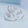 Sterling Silver Ring for Women Girls,Bird Adjustable Stackable Rings for