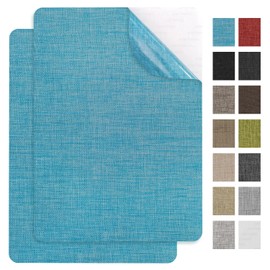 EMORBALS 2Pcs 8 * 11Inch Couch Patches Repair Fabric, Self-Adhesive Couch Repair Patch with Strong Glue, Repair Patch for Sofa, Tote Bags, Car Seats, Furniture,Etc(Blue)