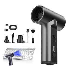 VORMIVIOT Compressed Air Duster 110000 RPM Electric Air Duster, Reusable no Canned Keyboard Cleaner for Office, Cordless Air Duster for Computer/Car