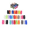 Qmcandy 38 Pairs Colorful Silicone Tunnels Plugs Hollow Saddle Soft