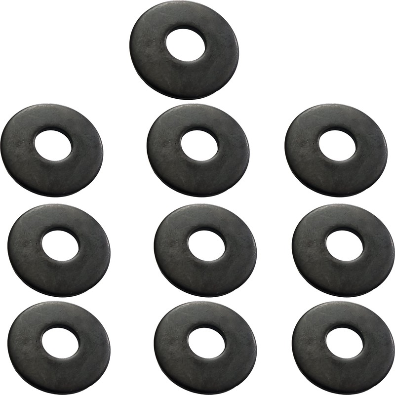 M8 X 25mmmm Black Rubber Penny Washers (Pack of 10)