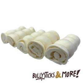 BULLYSTICKS & MORE 6 Inch Beef Cheek Rolls for Dogs (Extra Thick - 8 Count) - Beef Cheek Bones for Dogs - Dog Parents Choice - Premium No Hide Rolls