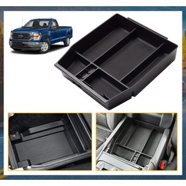 EUEKY 2024 2023 2022 2021 F150 Caja de almacenamiento organizadora de consola central, compatible con 2015-2024 F150 Raptor Centro Reposabrazos Guantera Accesorios