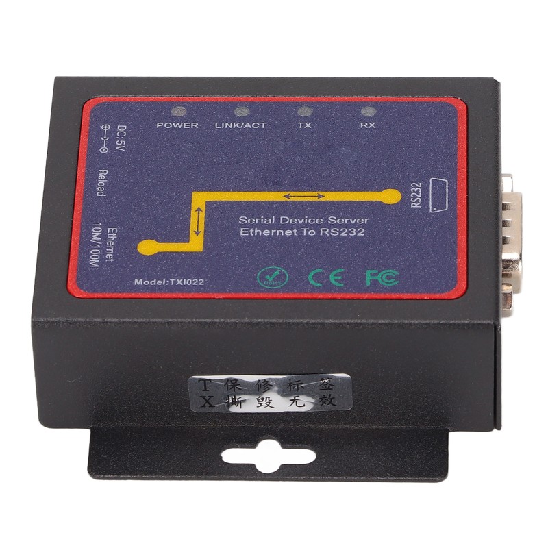 RS232 to RJ45 Converter 10/100M Data Rate 300bps to 230400bps