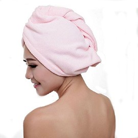 Bath towel wrap Hair Turban, pink, Absorbent Towel Fast Dry Microfiber Twist for Wet Hair