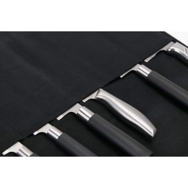 HERSENT Knife Roll,Chef’s Knife Roll Case,Waxed Canvas Cutlery Knives Holders Protectors,Home Kitchen Cooking Tools and Utensils Wrap Bag Wallet,Multi-Purpose Brush Roll Bag,Travel Tool Roll Pouch