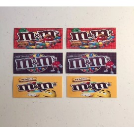 Unbranded 6 VENDSTAR  VENDING MACHINE CANDY STICKERS Label 1.25 x 3  M&M MIX