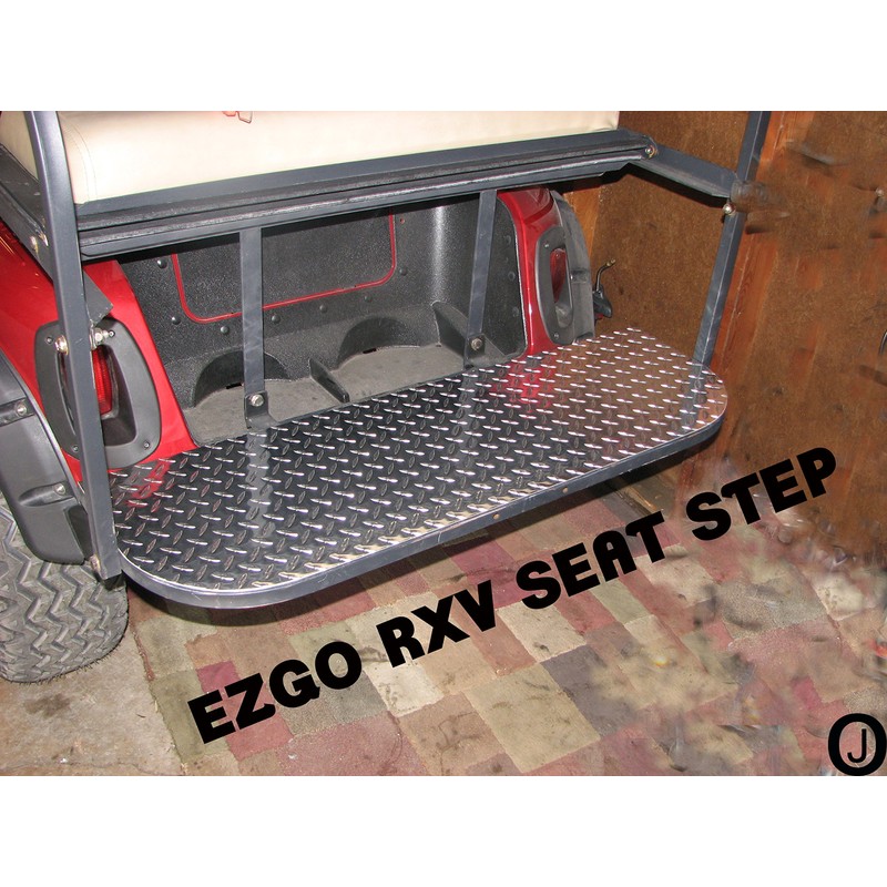 Ezgo RXV Golf Cart Diamond Plate Rear Seat Step Cover