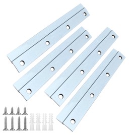 Z Clips for Hanging, Pack of 4 Picture Hangers for Heavy Pictures, 15 cm Wall Mounting, Hanging Rail, Z Profile, Aluminium French Cleat for Pictures, Mirrors, Frames