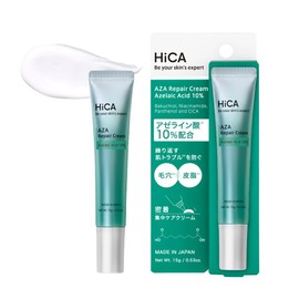 HiCA AZA Repair Cream, Azelaic Acid, 10%, High Concentration, Bactiol, Niacinamide, Sebum, Pores, Sensitive Skin Patch Test, Made in Japan, 0.5 oz (15 g)