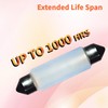 Lanuovx 10 Pack Frosted Festoon Bulb Sv8.5-8 T3.25 10X44mm, 24V