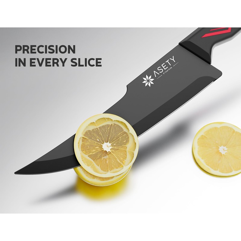 Knife Set - 15 PCS Kitchen Knife Set with Built-in