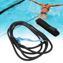 4 m Cinturón de Resistencia a la Natación Ejercitador de Natación Cuerda Correa de Correa con Banda de Cintura Ajustable Piscina Accesorios de Entrenamiento de Natación(3.5MM*13MM*4M)