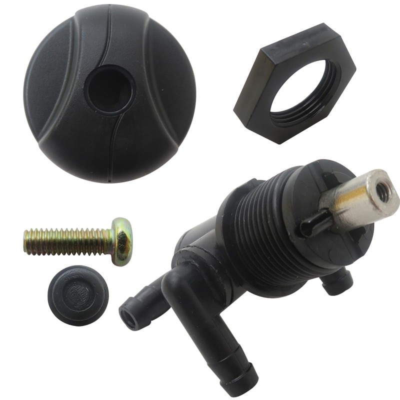 JRSHOME 3-Way Fuel Tank Valve Petcock & Knob Nut 7052161