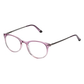 Tri Focus SAV Eyewear Blue Light, Round, Gradient Purple Frame, 2.50 Magnification
