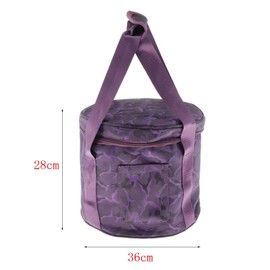 Almencla Meditation Yoga Singing Bowl Carry Storage Case Bag for 8-12inch Singing Bowl, Purple - Purple, 12inch