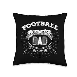 Football Dad Sports Ball Cool Football Player Gift Throw Pillow