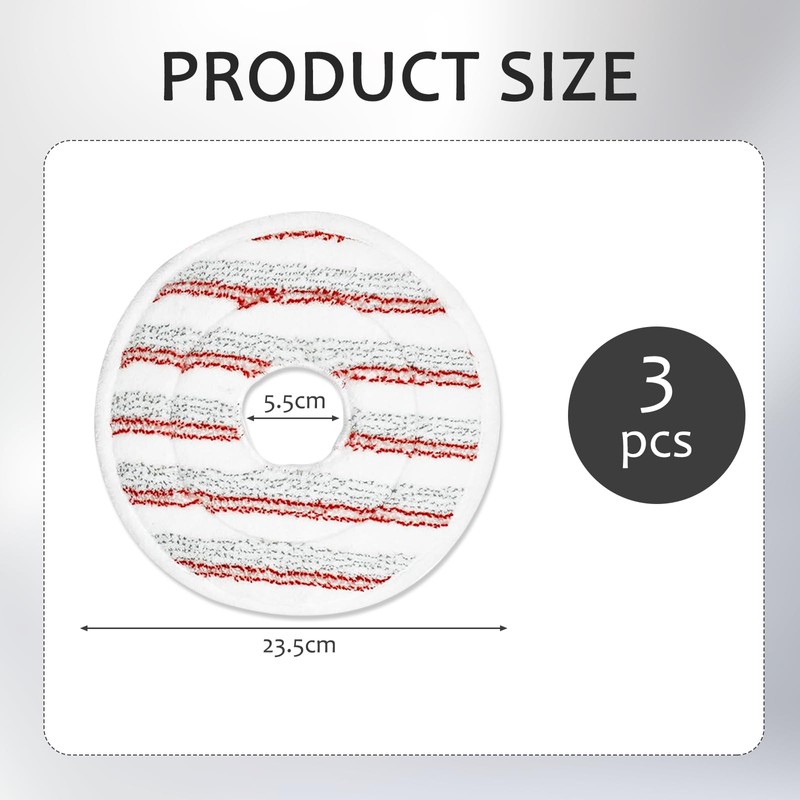 3 Pack Spin Mop Heads Replacement Compatible with Vileda, Reusable