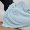 CAI TENG Fleece Throw Blankets 6 Pack Bulk Light Blue