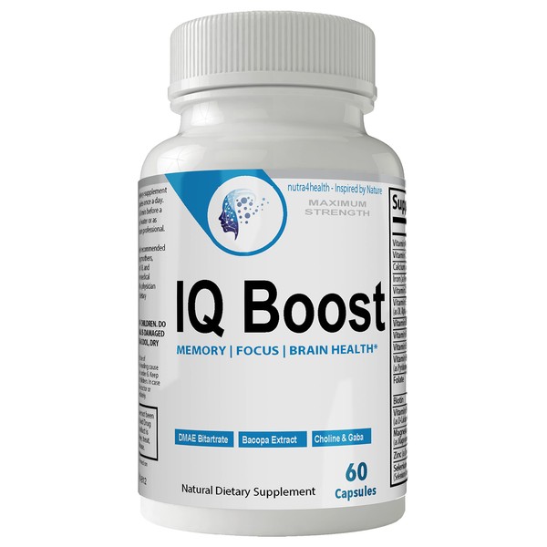 nutra4health IQ Boost Smart Pill Optimal Cognitive Support Brain Omega