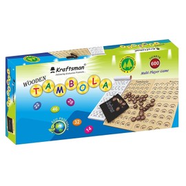 MilesMagic Portable Wooden Bingo Board Game | Housie Tambola Mind Game | for Family Fun and Entertainment Party Games with 600 Different Tickets