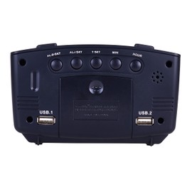 Acctim 15333 Celeus USB Smart Connector® Digital Alarm Clock in Black