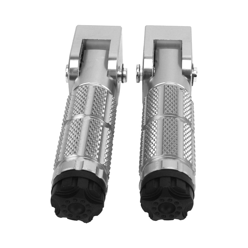 2Pcs Motorcycle Foldable Foot Pegs M8 Antislip Aluminium Alloy Universal