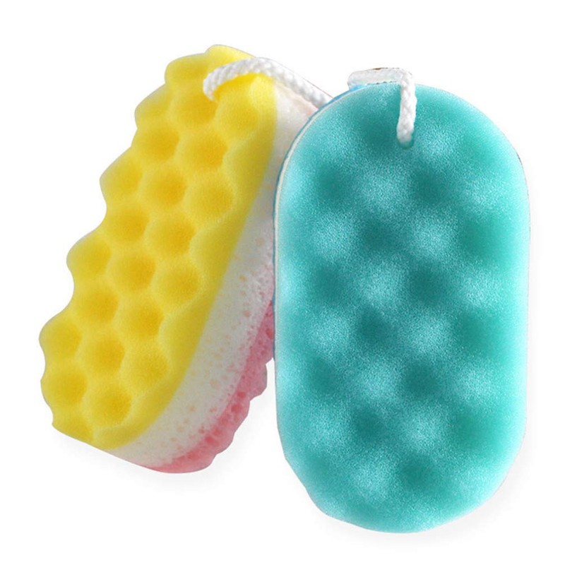 Healifty Exfoliating Bath Sponge Massage Sponges Body Sponges with Hanging
