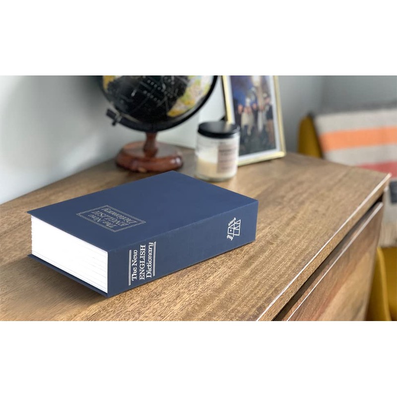 Tahoe trails Book Safe with Key Lock, Portable Metal Safe