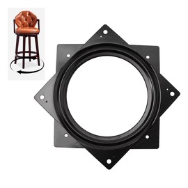 6" Lazy Susan Hardware, 500 lbs Load Capacity,1 Pack Square Rotating Bearing Plate,Steel Ball Bearing Rotating Tray for Dining-Table,Serving Trays and Craft Table (Black)