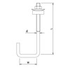 DAIDOHANT (Corrugated Sheet Hook) Channel Bolt Set (Iron/Uniqlo) (Nominal Diameter