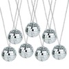 ArtCreativity Mirror Disco Ball Necklaces, Pack of 12, Disco Theme