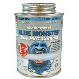 Mill-Rose New Blue Monster 76030 1/4 Pint (4 Fl. Oz.) Blue PVC Cement