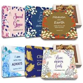 CoolGiftBox Faith Cross Inspirational Gifts Bulk Gluten Free Chocolates for Religious Gifts for Women Christian Presents Bible verse on a Gift | Catholic Bible Quote | Pack of 6
