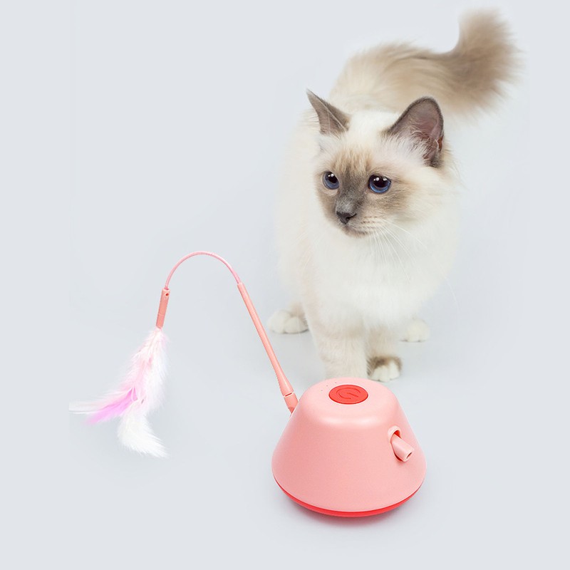 Electric Cat Feather Toy USB Charging Automatic Rotating Interactive Cat