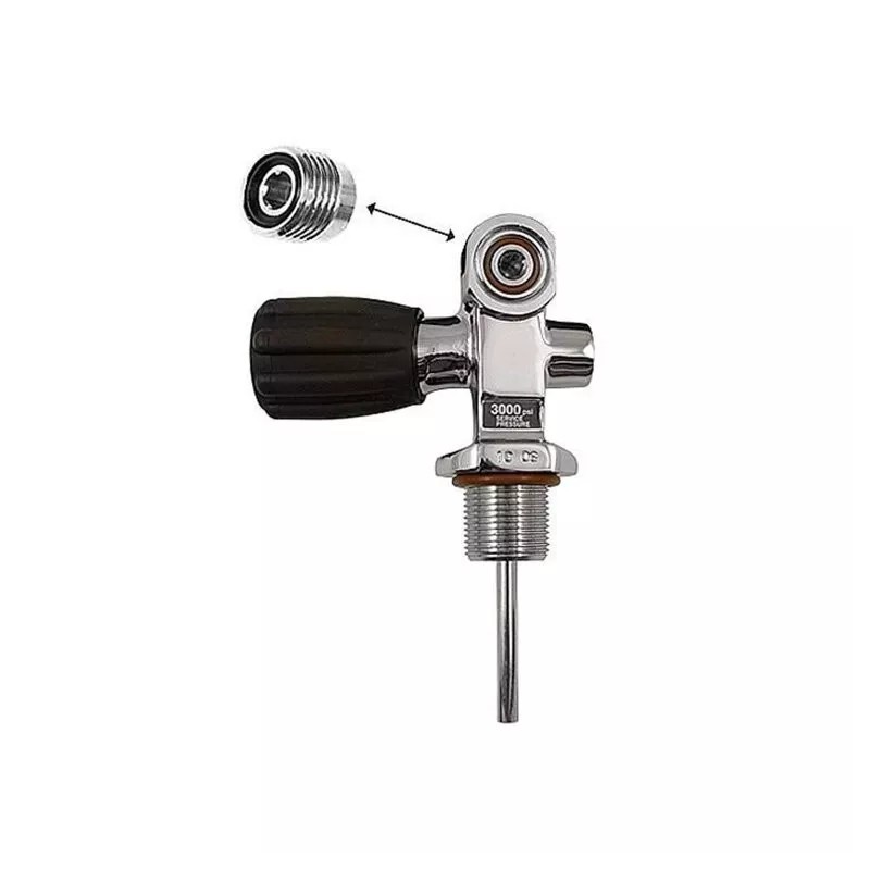 Blue Steel DIN to Yoke Univeral Scuba Diving Valve Tank