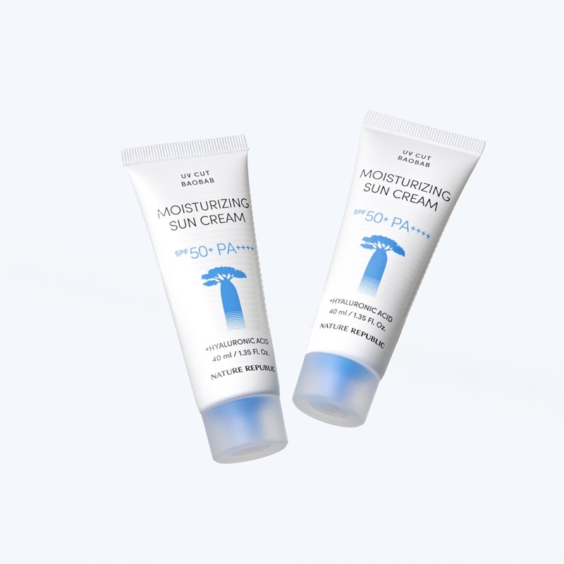 Nature Republic [1+1] UV Cut Baobab Moisturizing Sun Cream SPF50+