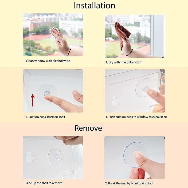 Sumerflos 2 Pack Clear Acrylic Window Plant Box - 12''