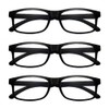 CVVTSPE 3 Pack Black HD Reading Glasses - Anti-Blue Light,