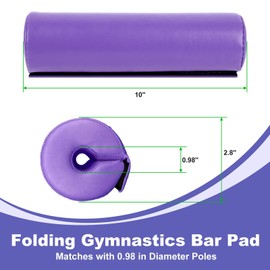 RINREA Gymnastics Bar Pad, Folding Gymnastics Bar Pad with 0.98in Inside Diameter (Purple)