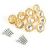 10pcs Clear Diamond Crystal Glass Wardrobe Knob Cupboard Drawer Door