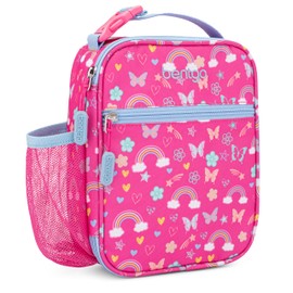 Bentgo® Kids Insulated Lunch Tote - Water-Resistant, Reusable, Lightweight & Durable Lunch Bag with Water Bottle Holder & Mesh Pocket, Fits Lunch Box & Water Bottle - Ideal for Ages 3+ (Rainbow)
